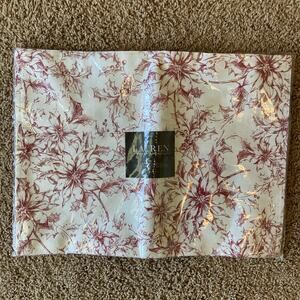 Ralph Lauren Holiday Christmas Holly Floral Poinsettia Flower Placemats Set of 4
